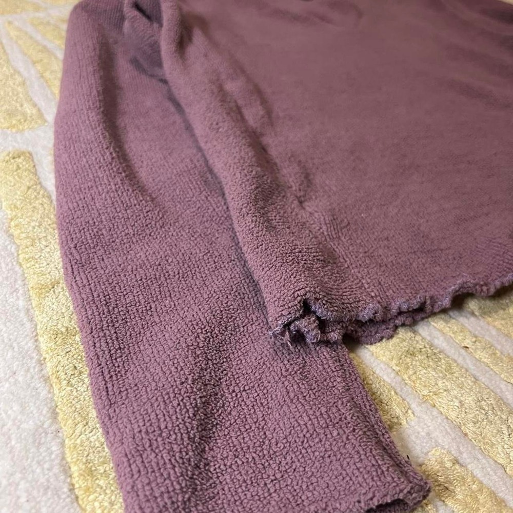 prAna Womens M Purple V-Neck Sweater Long Sleeve Knit Pullover Casual Outdoor - Picture 5 of 8